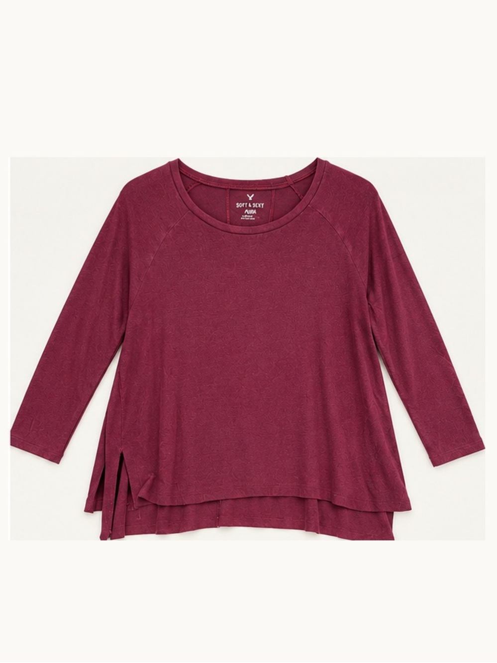 Maroon American Eagle Soft & Sexy Plush Tunic - Women’s XL